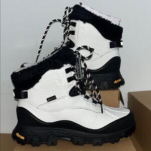 UGG Women's Black and White Winter Boots